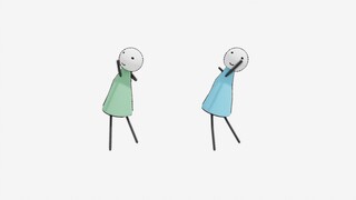 [Little Green and Little Blue MMD] Stickman version of Green and Blue's Senbonzakura (silly warning)