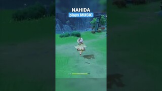 NAHIDA PLAYS MUSIC WHEN SHE WALKS | Genshin Impact #shorts