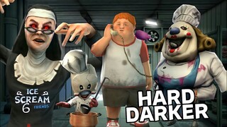 Mode Gelap Sungguh Mengerikan | ICE SCREAM 6 Hard Mode + Darker