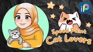 Menggambar Cat Lovers nih cuy lihatlah muka kucingnya 🤣