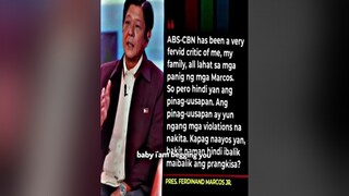 balang araw mag papasalamar din kayo kay bbm, ibabalik nya na ang prangisa ng abs cbn