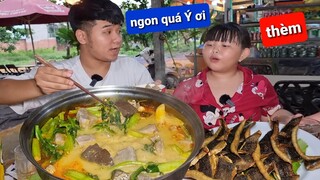 Ngọc Huyền, Như Ý review lẩu vịt nấu chao siêu cay khổng lồ tại quán anh Hồ - Ẩm thực Cha Rồng