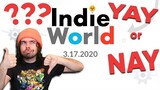 Nintendo Switch - Indie World Showcase 3.17.2020 THOUGHTS AND REACTION!