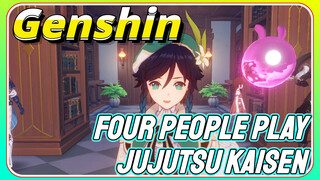 Four people play Jujutsu Kaisen