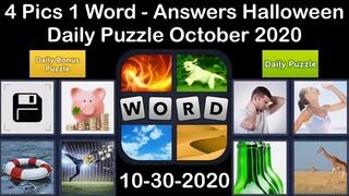4 Pics 1 Word - Halloween - 30 October 2020 - Daily Puzzle + Daily Bonus Puzzle - Answer-Walkthrough
