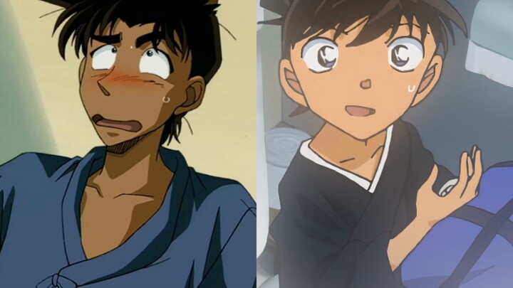 Kazuha goes to the toilet to find Heiji VS Ai goes to the toilet to find Conan