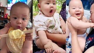 The Most cute baby Funny and Adorable moments | Funny reaction cute baby surprised compilation