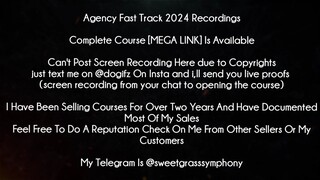 Agency Fast Track 2024 Recordings Course download