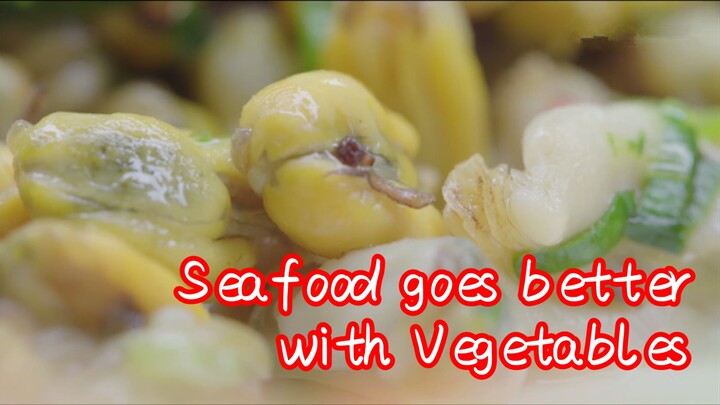 Seafood goes better with Vegetables