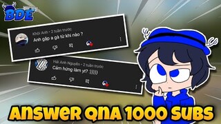 5 phút TRẢ LỜI CÂU HỎI dịp QnA 1000 SUBSCRIBES