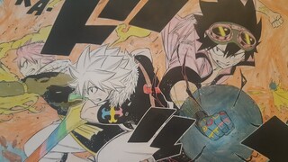 all the manga I have colored in during two years