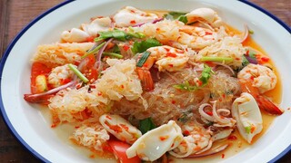วิธีทำยำวุ้นเส้นทะเล วิธีทําน้ํายําวุ้นเส้น ให้อร่อย