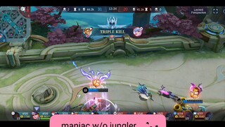 panalo kahit walang jungler sa team ..