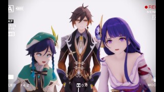 【Genshin Impact MMD/4K/60FPS】Three Gods【Everybody】 #PleaseReadDescription