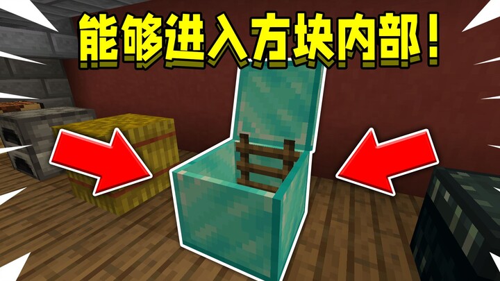 Khi trong Minecraft có thể đi vào bên trong khối block! Bên trong khối kim cương trông như thế nào?