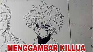 menggambar anime hunter x hunter karakter Killua