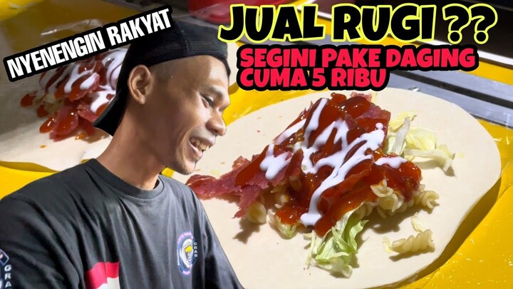 UNTUNG APA KAGAK NIH? isi Daging, Letus dan Makaroni koq cuma dijual 5 Ribu ‼ #kebab #streetfood