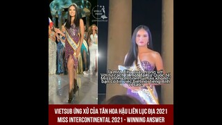 Cindy Obeñita is Miss Intercontinental 2021 - Winning Answer - Vietsub ứng xử Hoa hậu Liên Lục Địa