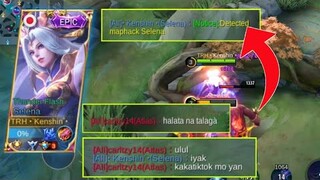 SELENA MAPHACK FAKE DETECTED TYPE CHAT PRANK TO ENEMY😂😂 KENSHIN PLAYS MOBILE LEGENDS