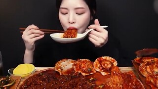 mukbang mì cay hàn quốc và hải sản #food