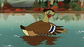 1948 Soviet old animation film: This duck is so cruel that he uses himself as bait for revenge