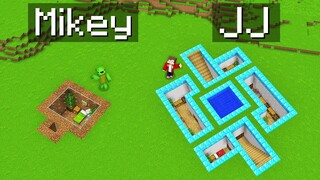 Mikey Poor vs JJ Rich UNDERGROUND HOUSE Survival Battle in Minecraft (Maizen)