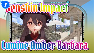 [Genshin Impact/MMD/GokuRakuJoudo] Lumine&Amber&Barbara&Hu Tao&Ke Qing_1