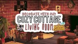 COZY 🍂🌲COTTAGE LIVING ROOM: DECORATE WITH ME // ANIMAL CROSSING NEW HORIZONS
