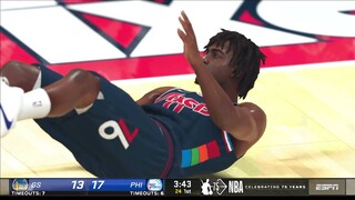 NBA2K22 FULL GAME HIGHLIGHTS SIXERS VS WARRIORS I December 10, 2021 I Regular Season