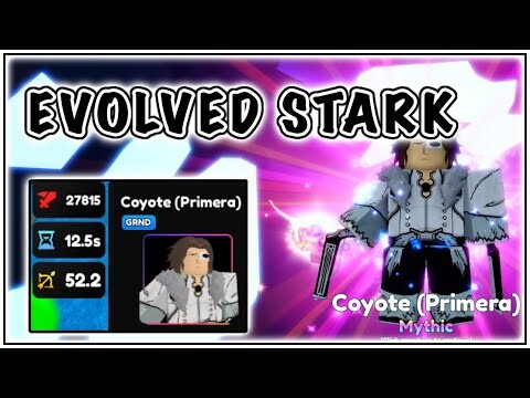 New Coyote Stark Mythic IS THE BEST DAMAGE UNIT in ANIME ADVENTURES OP   YouTube