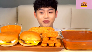 Mukbang hamburger #anngon