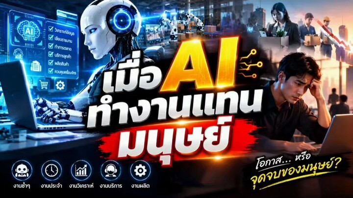 เมื่อ AI เริ่มทำงานแทนมนุษย์…อนาคตของงานจะเปลี่ยนไปแค่ไหน?