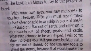 Daily Verse                   Exodus 20:22-26