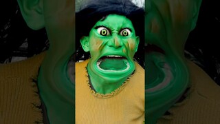 She Hulk Scary transformation with hulk boy smash skinny guy #shorts