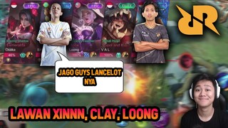 REAKSI RRQ XINNN KETEMU LANCELOT JEJE ! LAWAN XINNN, CLAY, LOONG - Mobile Legends