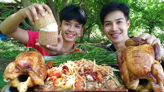 ตำถาดปูสด ไก่ย่าง2ตัวแซ่บนัวมากๆ