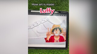 Idk if I did this trend right luffy onepiece customshoes art anime
