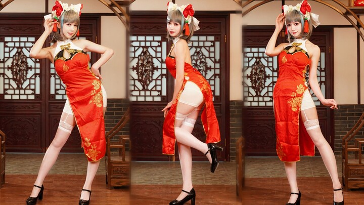 Cheshire cheongsam chị gái ✿ màu đỏ quyến rũ [Xiaofeng]