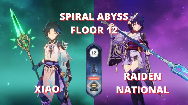 Floor 12 Full Star l Spiral Abyss 3.0 l Xiao (C0) & Raiden National (C0) - Gensh