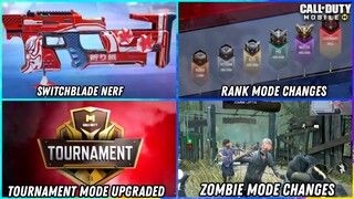 Season 10 PATCH NOTES | Tournament mode changes | Switchblade nerf | Classic Zombie mode changes