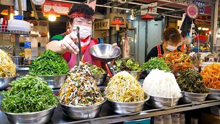 비빔밥 하나로 광장시장을 제패한 붉은 머리띠 아줌마? 40년 내공! 비빔밥, 칼국수, 냉면, 손만두 달인 / bibimbap, kalguksu / korean street food