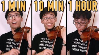 【TwoSetViolin双琴侠】用一分钟、十分钟，或一小时学拉一首曲子