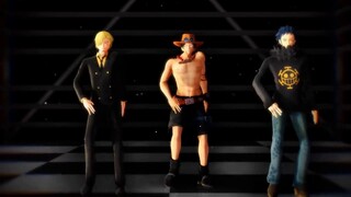 One piece MMD - lean on - Ace x Sanji x Law