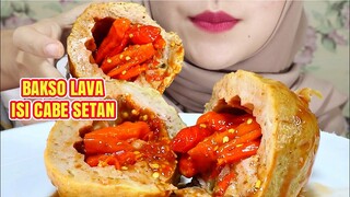 ASMR BAKSO LAVA ISI CABE SET4N 👿 BANJUR MERCON | ULUL ASMR MUKBANG INDONESIA