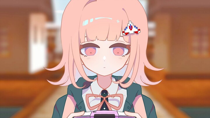 A picture of Nanami walking animation, but accidentally bumped into