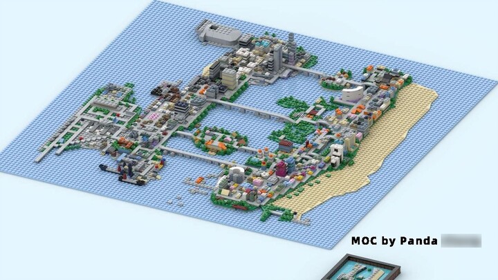 พระเจ้าทรงฟื้นฟู MOC/ผู้เล่นที่ยอดเยี่ยมใช้อิฐ LEGO เพื่อฟื้นฟู Vice City SA Liberty City Trilogy/Gr