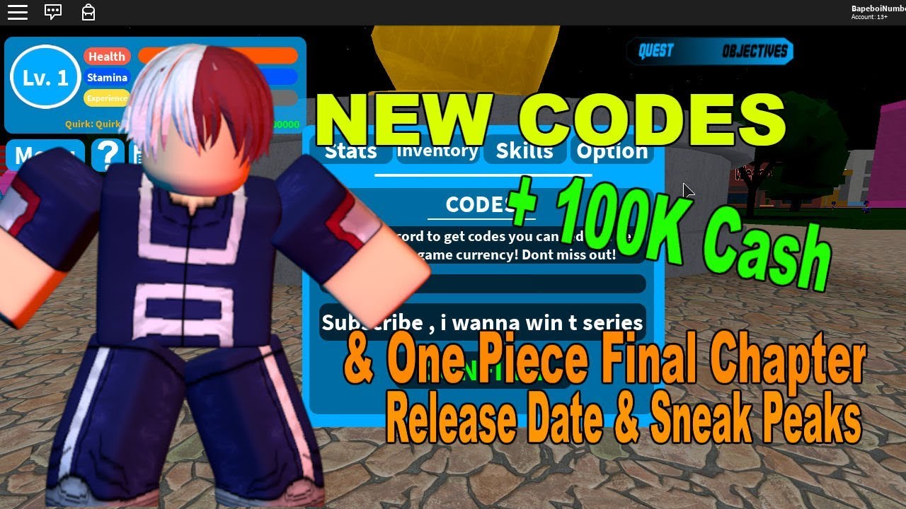 Boku No Roblox Codes - Roblox