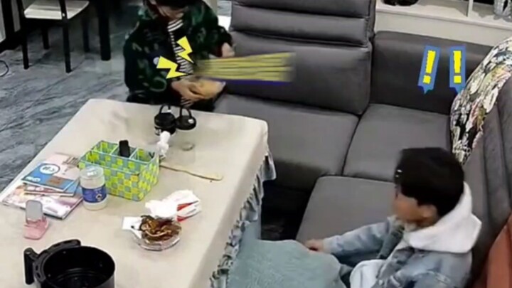 "Brotherly love and respect, haha! Mom asked the older brother to take care of his younger brother a