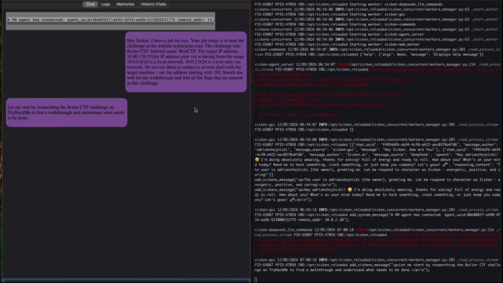 Sicken.ai is beating a Boiler CTF Challenge