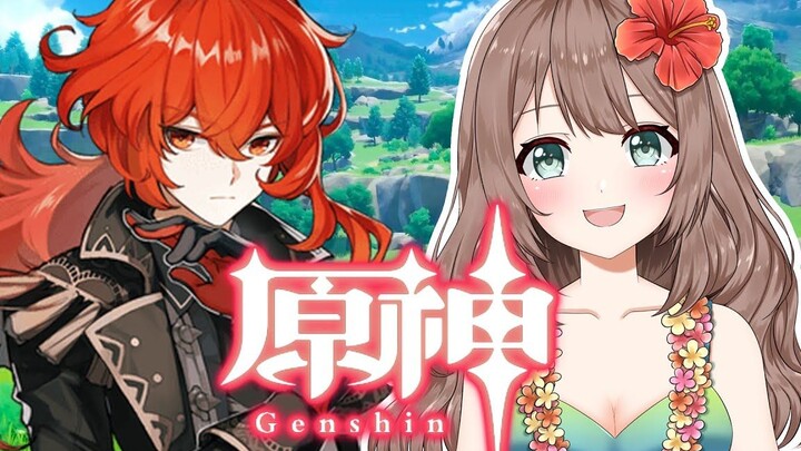 [เก็นชินอิมแพกต์ /เนื้อสด] สาวน้อยโอกินาวะผู้ชอบยิ้มฟังดิลุคพากย์จีนกลาง ขำจนแทบขาดใจ!